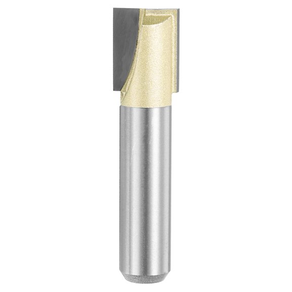 Uxcell Bottom Cleaning Router Bit Carbide Tipped Cutter 5/8" x 1/2" 1 Count Yellow and Silver