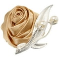 thumbnail image 1 of Uxcell Boutonnieres for Men/Women, Groom Corsage Artificial Flower for Wedding Champagne, 1 of 6