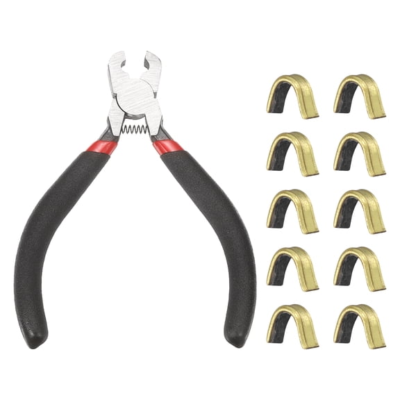 Uxcell Bow String Nocking Points Set, 10 Pcs Black Brass Nocking Points and 1 Pliers-Fitting For(Recurve/Compound/Traditional Bows/Archery Accessories/Outdoor Hunting/Target Practice)