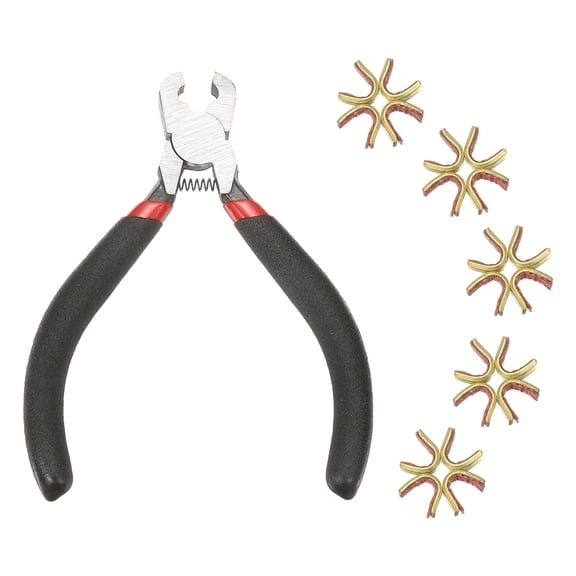Uxcell Bow String Nocking Points Set, 20 Pcs Red Brass Nocking Points and 1 Pliers-Fitting For(Recurve/Compound/Traditional Bows/Archery Accessories/Outdoor Hunting/Target Practice)