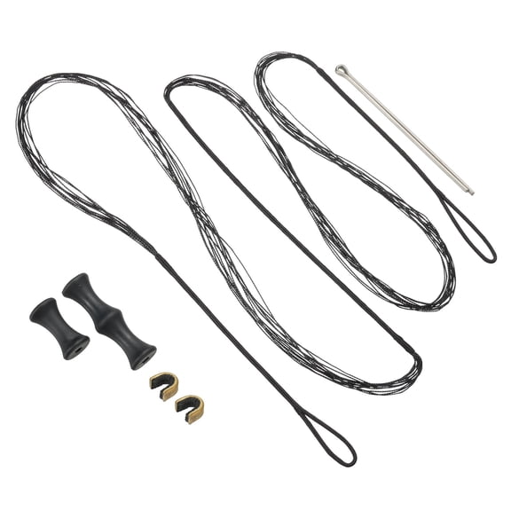Uxcell 55.12" Archery Bow String Replacement 12 Strands for Recurve Longbow Black