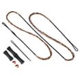 thumbnail image 1 of Uxcell Bow String Replacement with 2 Pcs Brass Nock 1 Set of Silicone Finger Tab for Traditional Long Bow Recurve Bow String Black-Brown AMO 52", 1 of 7