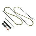 thumbnail image 1 of Uxcell Bow String Replacement with 2 Pcs Brass Nocks 1 Set of Silicone Finger Tab for Traditional Long Bow Recurve Bow String Yellow-Black AMO 64", 1 of 7