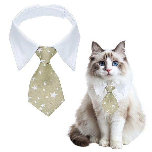 Uxcell Bow Tie Dog Collar, Cute Tuxedo Bowtie with Handcrafted Adjustable White Collar Formal Pet Cats Necktie (Khaki, S), Intended for Puppies Medium Boys/Kitten Wedding