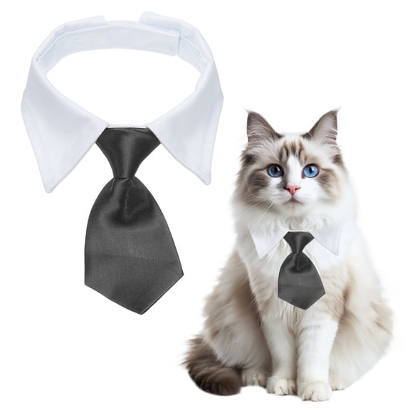 Uxcell Bow Tie Dog Collar, Cute Tuxedo Bowtie with Handcrafted Adjustable White Collar Formal Pet Cats Necktie (Pure Black, S), Intended for Puppies Medium Boys/Kitten Wedding