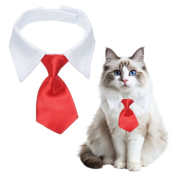 Uxcell Bow Tie Dog Collar, Cute Tuxedo Bowtie with Handcrafted Adjustable White Collar Formal Pet Cats Necktie (Red, S), Intended for Puppies Medium Boys/Kitten Wedding