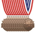 thumbnail image 1 of Uxcell Bowling Games Award Medals with Ribbons, Winner Medals Prizes for Competitions Sports Party Red, 1 of 7