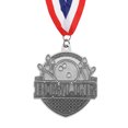 thumbnail image 1 of Bowling Games Silver Award Medals with Ribbons, Winner Medals Prizes for Competitions Sports Silver, 1 of 7