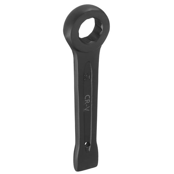 Uxcell Box End Striking Ring Wrench 21mm Metric CR-V Steel 12-Point Flat Strike Wrench Baking Paint Single Head Spanner Hand Tool for Mechanical Automotive Repair