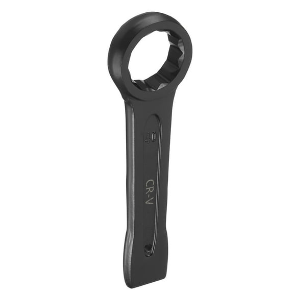 Uxcell Box End Striking Ring Wrench 40mm Metric CR-V Steel 12-Point Flat Strike Wrench Baking Paint Single Head Spanner Hand Tool for Mechanical Automotive Repair