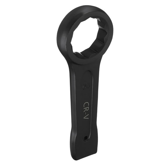 Uxcell Box End Striking Ring Wrench 64mm Metric CR-V Steel 12-Point Flat Strike Wrench Baking Paint Single Head Spanner Hand Tool for Mechanical Automotive Repair