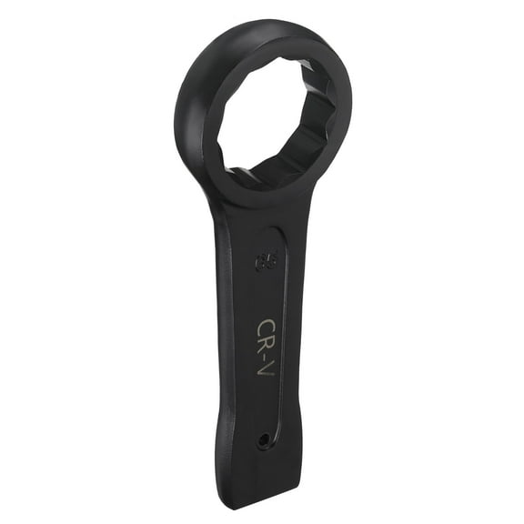 Uxcell Box End Striking Ring Wrench 65mm Metric CR-V Steel 12-Point Flat Strike Wrench Baking Paint Single Head Spanner Hand Tool for Mechanical Automotive Repair