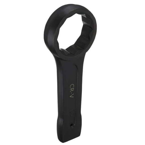 Uxcell Box End Striking Ring Wrench 85mm Metric CR-V Steel 12-Point Flat Strike Wrench Baking Paint Single Head Spanner Hand Tool for Mechanical Automotive Repair
