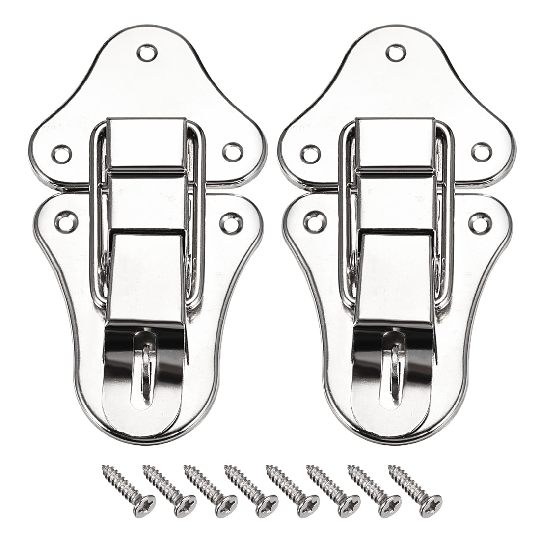 Uxcell Box Latch, 95mm x 52mm Metal Suitcase Chest Hasp Catch w Screws