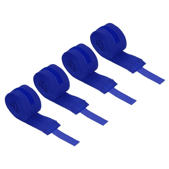 Uxcell Boxing Hand Wraps 197" Length Elastic Martial Arts Fist Bandages for Kickboxing, Blue 4 Pack