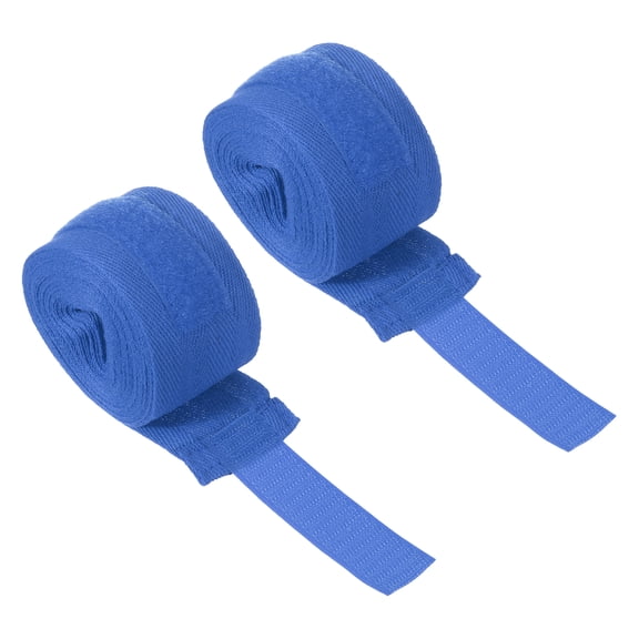 Uxcell Boxing Hand Wraps, 2 Pcs 197 Inch Elastic Boxing Wraps Cotton Fist Mitts Wrist Straps Protection, Blue