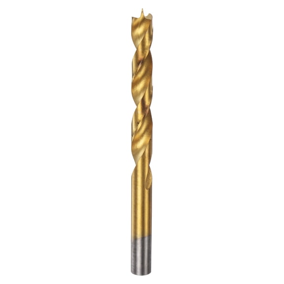 Uxcell Brad Point Drill Bit 10mm(25/64") Dia HSS4241 Twist Drill Golden
