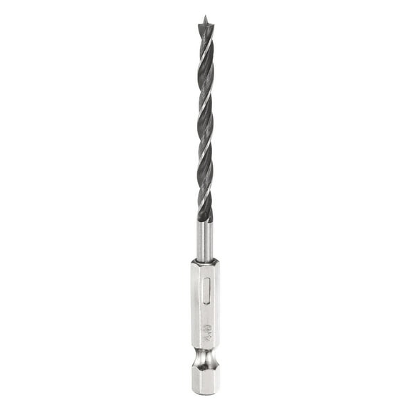 Uxcell Brad Point Drill Bit 4mm (5/32") Dia 1/4" Hex Shank Wood Drill Bits