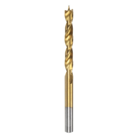 Uxcell Brad Point Drill Bit 6mm(15/64") Dia HSS4241 Twist Drill Golden