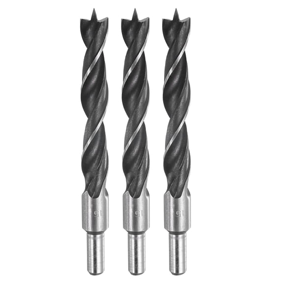 Uxcell Brad Point Drill Bits 15mm Dia Straight Round Shank Drill Metric