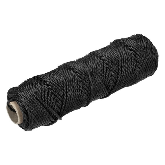 Uxcell Braid Nylon Mason Line Black 50M/164 Feet 3MM Dia for DIY Projects