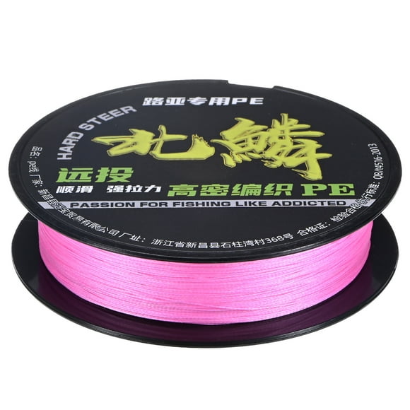Uxcell Braided Fishing Line, 109 Yards 0.28mm Dia Abrasion Resistant Colored Fishing Line 8 Strand Zero Stretch [Pink]