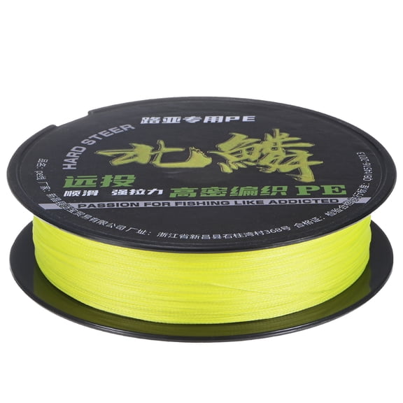 Uxcell Braided Fishing Line, 109 Yards 0.28mm Dia Abrasion Resistant Colored Fishing Line 8 Strand Zero Stretch [Yellow]