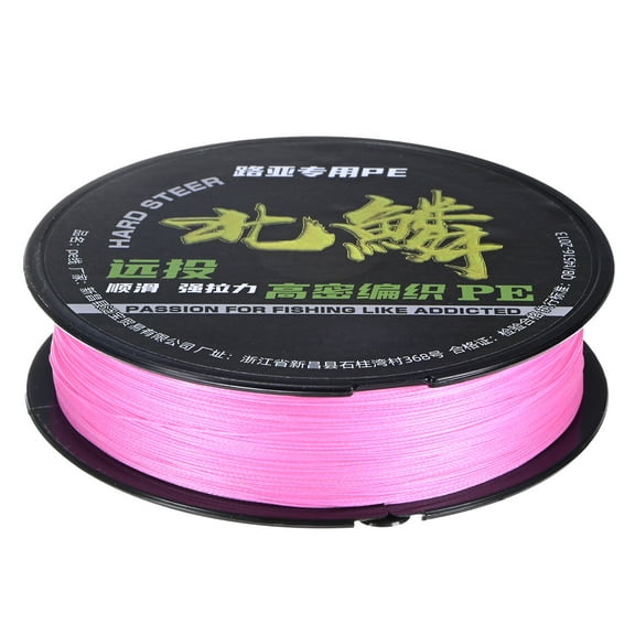 Uxcell Braided Fishing Line, 164 Yards 0.28mm Dia Abrasion Resistant Colored Fishing Line 8 Strand Zero Stretch [Pink]