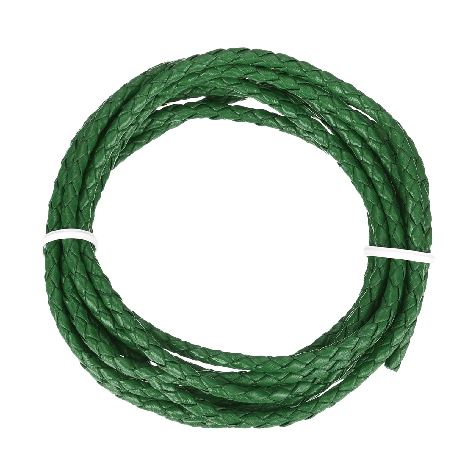 Uxcell Braided Leather Cord, 3mmx2m Round Faux Leather Bolo String for ...