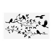 Uxcell Branch Bird Wall Stickers Self-stick Artificial Peel and Stick Decal 1 set
