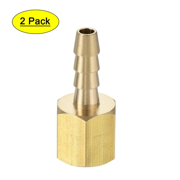 Uxcell Brass 3/16 Barbed x 1/8NPT Female Thread Barb Hose Fitting 2 Pack