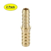 Uxcell Brass 5/16 to 3/8inch Straight Hollow Barb Hose Fitting 2 Pack