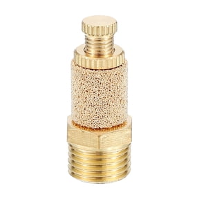 Uxcell Brass Air Pneumatic Mufflers G1/4 Male Top Adjustable Air Flow Speed Controller