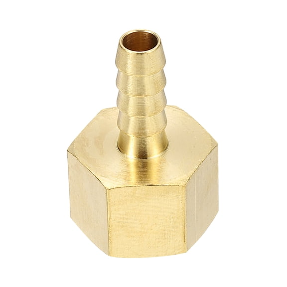 Uxcell Brass Barbed Fitting 1/2" NPT Female to 5/16" Hose ID for Home Brew Pipe Fitting Direct Thread Connector Durable Construction