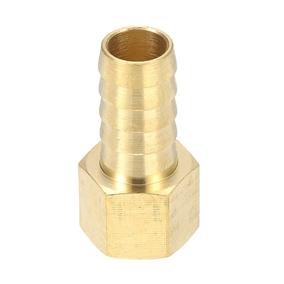 Uxcell Brass Barbed Fitting 3/8" NPT Female to 1/2" Hose ID for Home Brew Pipe Fitting Direct Thread Durable Construction
