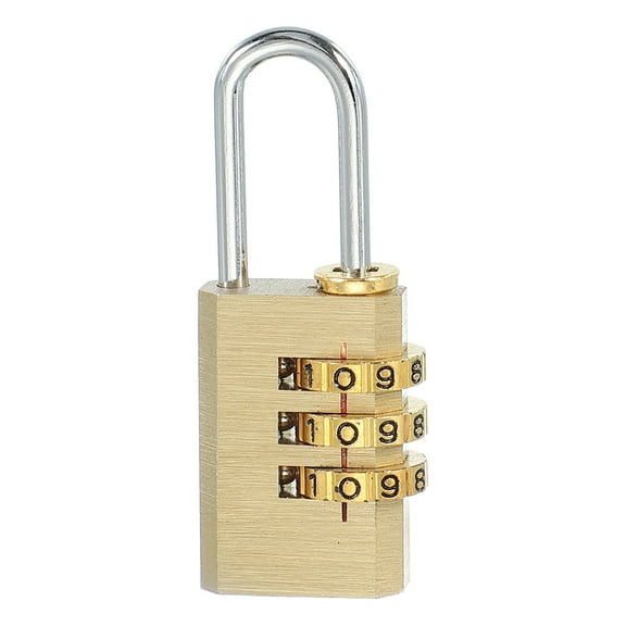 Uxcell Brass Combination Lock Resettable Padlock Waterproof Security Code for Gym Locker 2.1"