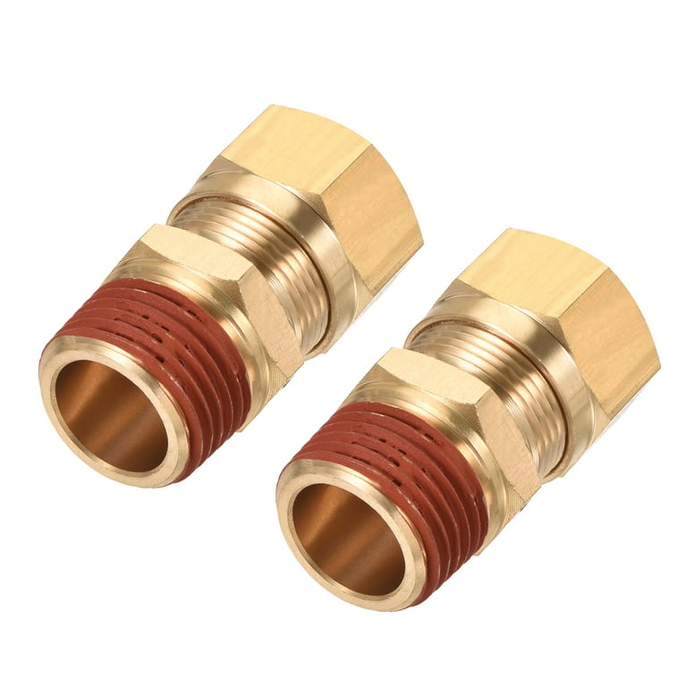 Uxcell Brass Compression Tube Fitting 1/2NPT x 5/8 Tube OD