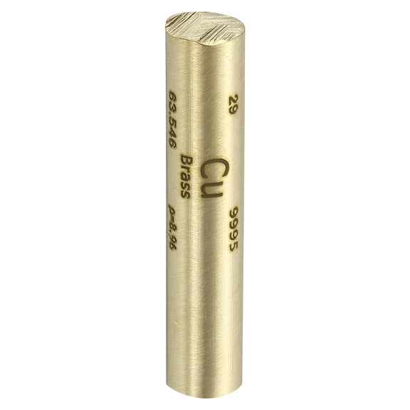 Uxcell Brass Cube, 0.4x2" Cu Density Stick High Density Element Rod Unique Metal Cube Periodic Table of Elements Collections Lab Experiment Teacher Scientific Classes, Square