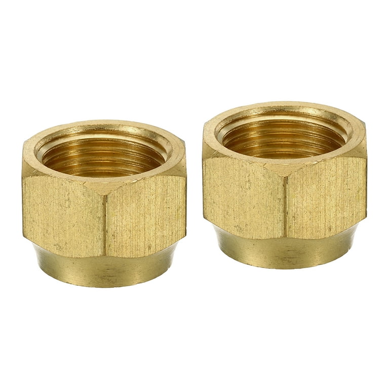 Uxcell Brass Flare Cap 5/8 Flare Female Flared Tube Fitting Nut