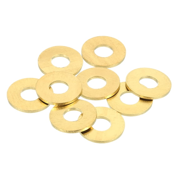 Uxcell Brass Flat Washer, 11/16" OD x 5/16" ID x 1.5mm Fenders Washers Assortment M8 Washer for Bolts,18 Pack