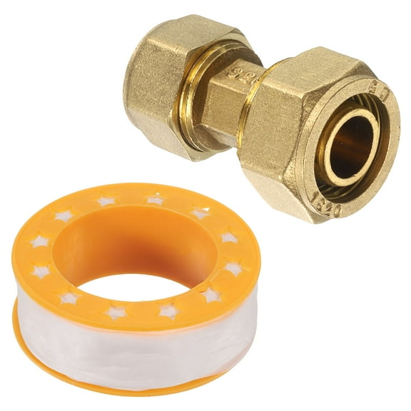 Uxcell Brass G1/2 x G3/4 OD Compression Union Connector Fitting, Pipe Tube Fitting Reducer for Plumbing Fuel Oil Air Gas Connection
