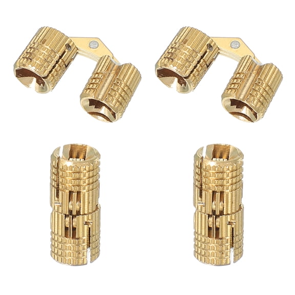 Uxcell Brass Hidden Cylinder Hinges for DIY Crafts and Jewelry Boxes 10 mm