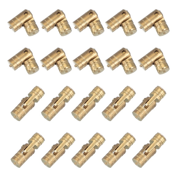 Uxcell Brass Hidden Cylinder Hinges for DIY Crafts and Jewelry Boxes 5 x 15 mm