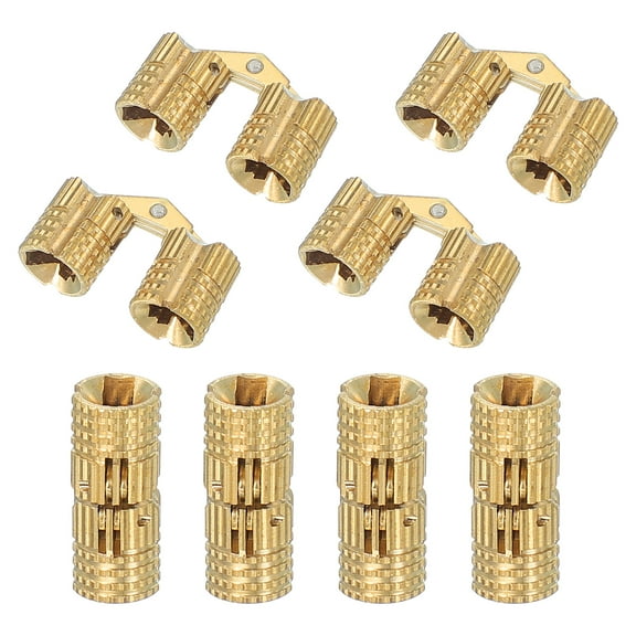 Uxcell Brass Hidden Cylinder Hinges for DIY Crafts and Jewelry Boxes 8 mm