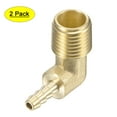 thumbnail image 1 of Uxcell Brass Hose Barb Fitting Elbow Male Threaded Right Angle Pipe Connector 3/16", 1 of 7