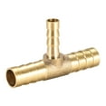 thumbnail image 1 of Uxcell Brass Hose Reducer Barb T-Shaped Connector 10mm x 6mm x 10mm, 1 of 5