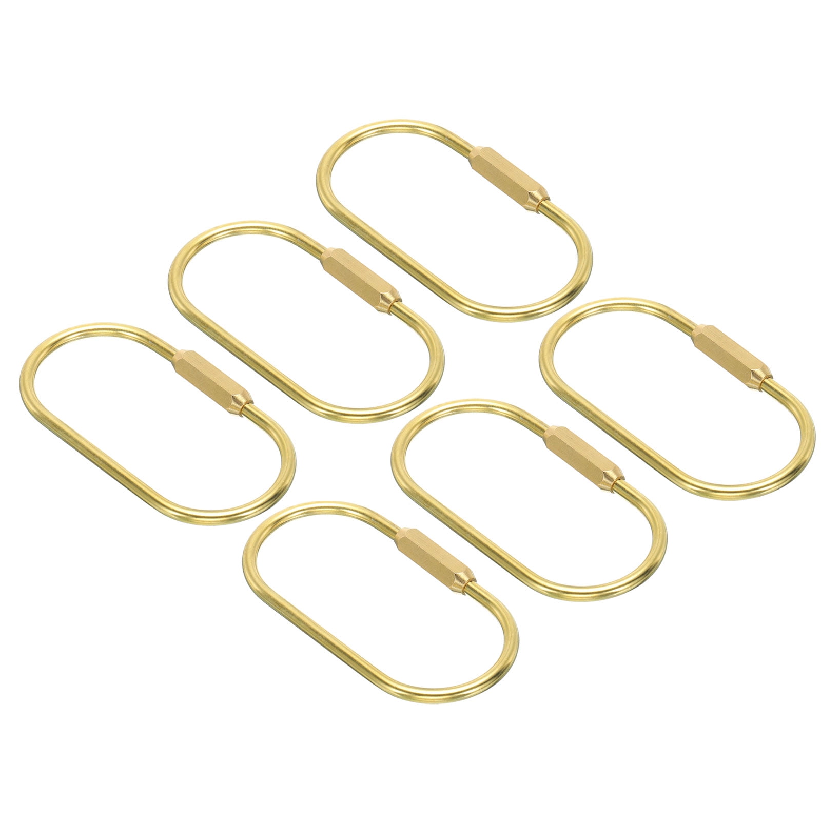 CALEE キーリング　concho key ring brass ゴールド Uxcell Brass Key Ring, 4 Pack Gold Screw Lock Clip Key Chain