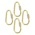 thumbnail image 1 of Uxcell Brass Key Ring, Screw Lock Clip Keychain Hook Holder for Keys, 4 Pack, 1 of 5