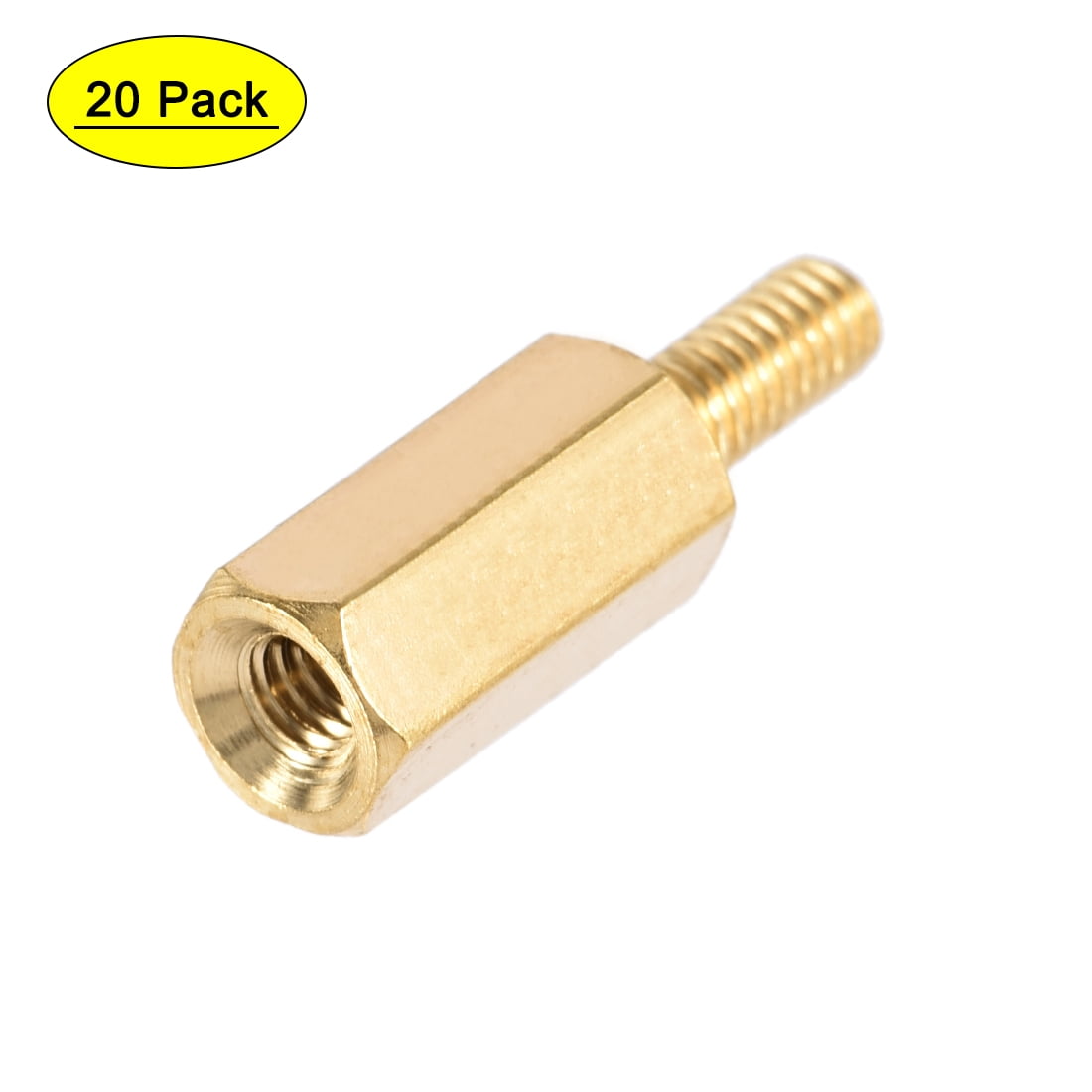 Uxcell Brass M2.5 9mm+6mm Male-Female Hex Standoff 20 Pack