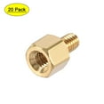 thumbnail image 1 of Uxcell Brass M2.5 5mm+4mm Male-Female Hex Standoff 20 Pack, 1 of 5